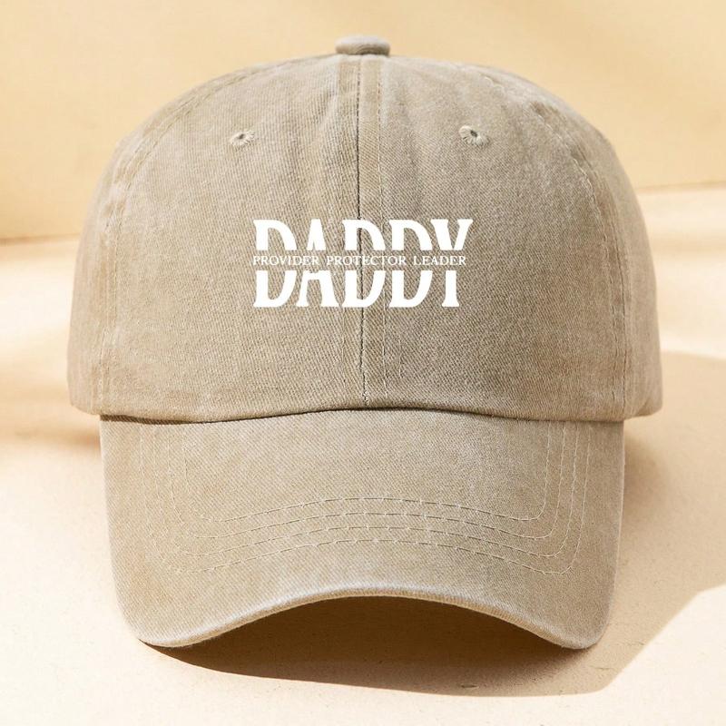 1pc Retro "DADDY" Letter Print Baseball Caps for Women,Casual Outdoor Vintage Washed Black Multi-Color,Suitable for Daily Wear