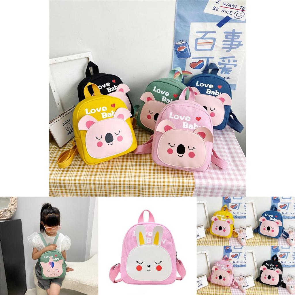 Stylish Breathable Durable Cartoon Animal Canvas Backpack For Toddlers