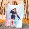 TS Fan Flannel Blanket Soft All-Season Throw, Design for Camping, Car Travel, Hiking Sofa, Bed, Office Perfect Gift for Parties