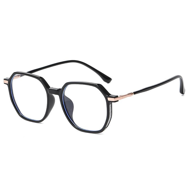 Trend Tr90 Anti-Blue Light Lightweight Glasses Frame Side Shiny Women'S Flat Mirror 3098