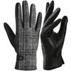 GSG Leather Smartphone Winter for and Touchscreen Product 210008 Women's Gloves, Compatible, Wool-Made, Warm, Leather, Driving, Motorcycles,