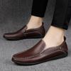 Fashion Big Size 38-46 Luxury Men Loafers Soft Moccasins Autumn Black Shoes Man High Quality Mens Shoes Casual Leather Driving Flats