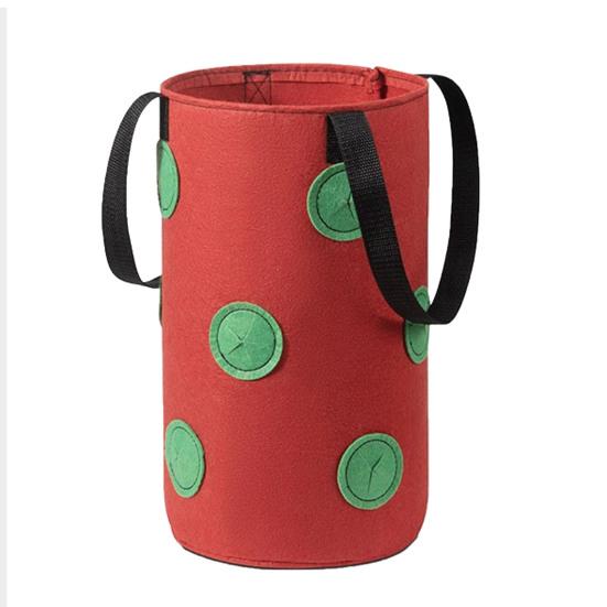Planting Bag with 13 Holes Not Easy To Deform Breathable Hanging Type Reusable Multifunction Non-woven Fabric Strawberry Grow Bag Garden Supply