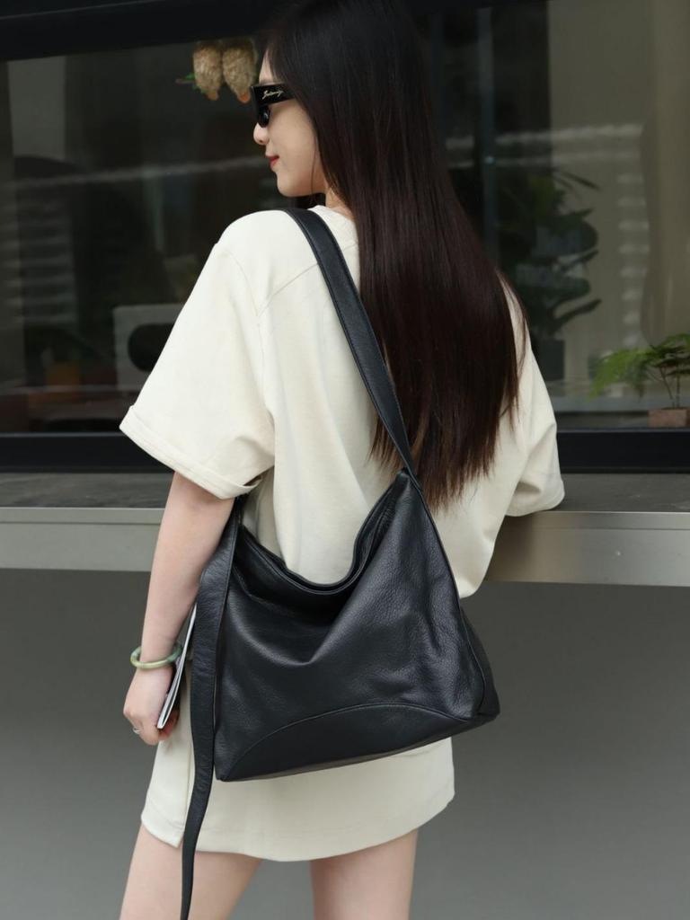 2025 Trendy Genuine Leather Women's Large Capacity Commuter Tote