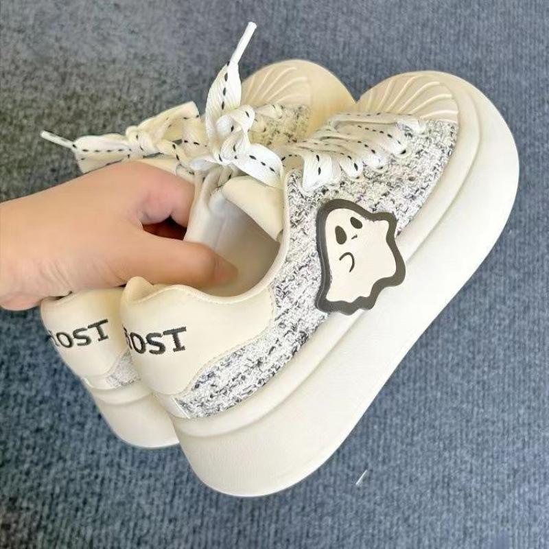 Shell Head Cute Summer New Big Head Thick Sole Heightening Casual Sports Board Shoes