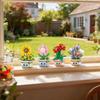 Diy Hand-assembled Flower Buildingblocks With Small Pieces, Everlasting Hand-held Flower Toys