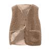 Women's Fashion Casual Loose Lamb Wool Female Short   Winter  Vest