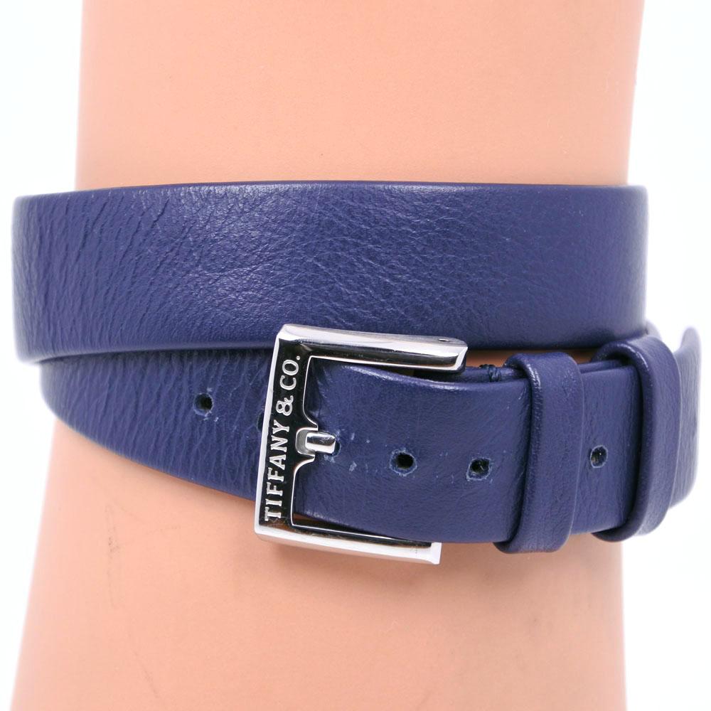 TIFFANY&Co. East West Mini Watches 36668694 Navy NavyDial Stainless Steel/leather Quartz Analog display Women Used