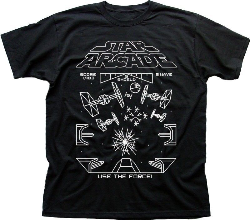 STAR WARS inspired ARCADE game retro starfighter x-wing t-shirt 9293 S разноцветный