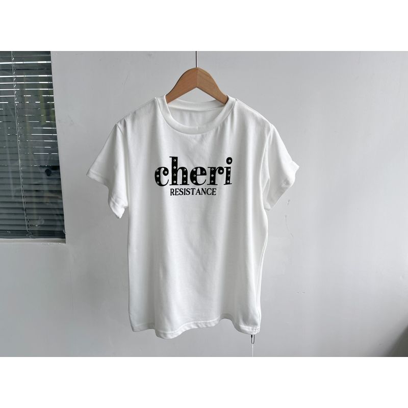 

Немного бракованный Самый простой для сочетания Стильная летняя милая футболка с бисером и коротким рукавом Буква Праздный стиль Американский ретро пуловер Y10 White F