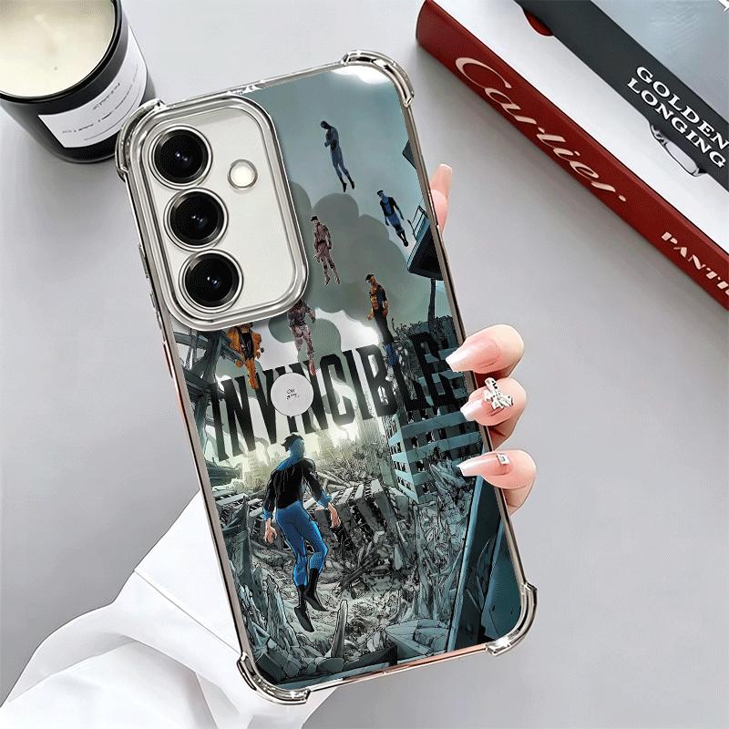 I-Invincible Anime Plating Phone Case For Samsung A17 A07 A37 A57 A16 A56 A15 A55 A14 A54 A13 A53 A26 A36 A25 A35 A24 A34 A23 A3