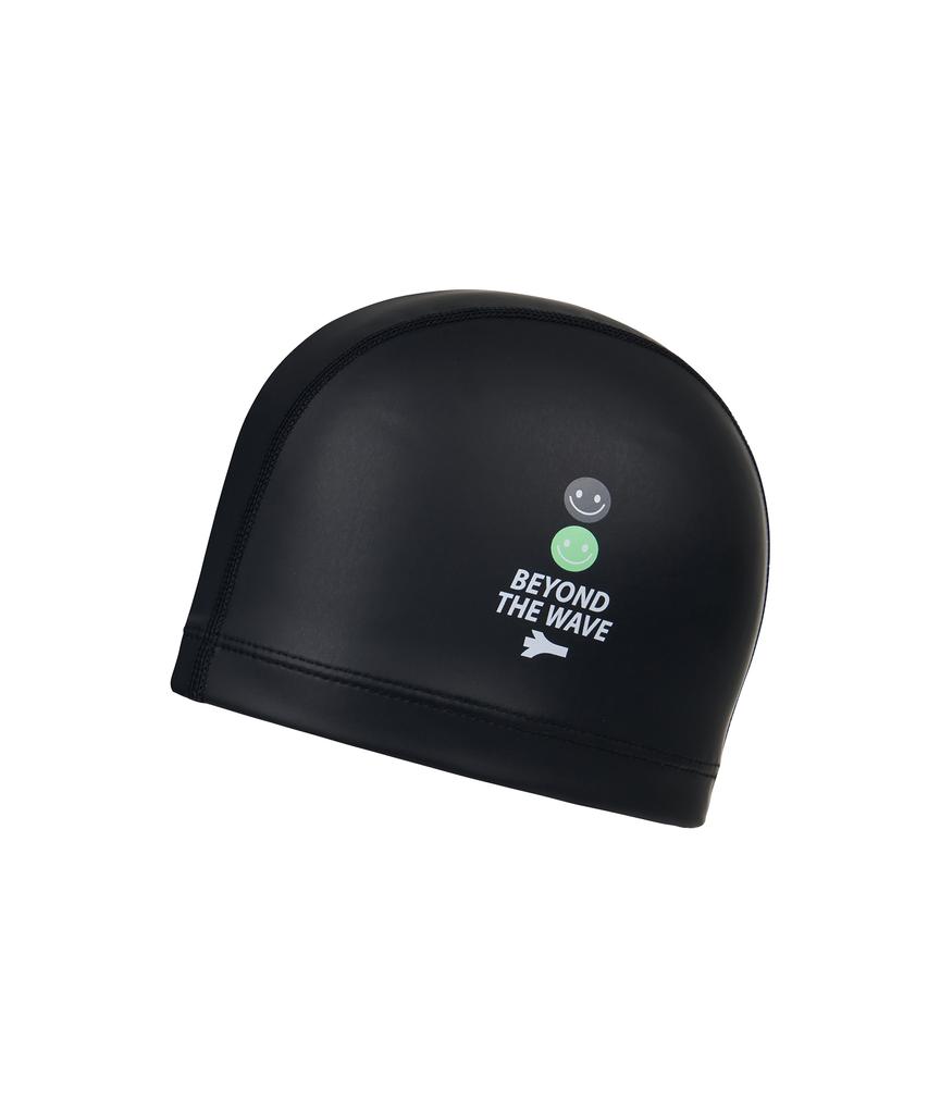 Lenomasuyeongbog Adult Smile Pu Swim Cap Black Ro-Rc2F006-Bk