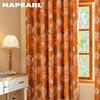 1PC NAPEARL European Style Orange Tulip Printed Curtains Fully Blackout Curtain for Bedroom Living Room Balcony Window for Home Decor