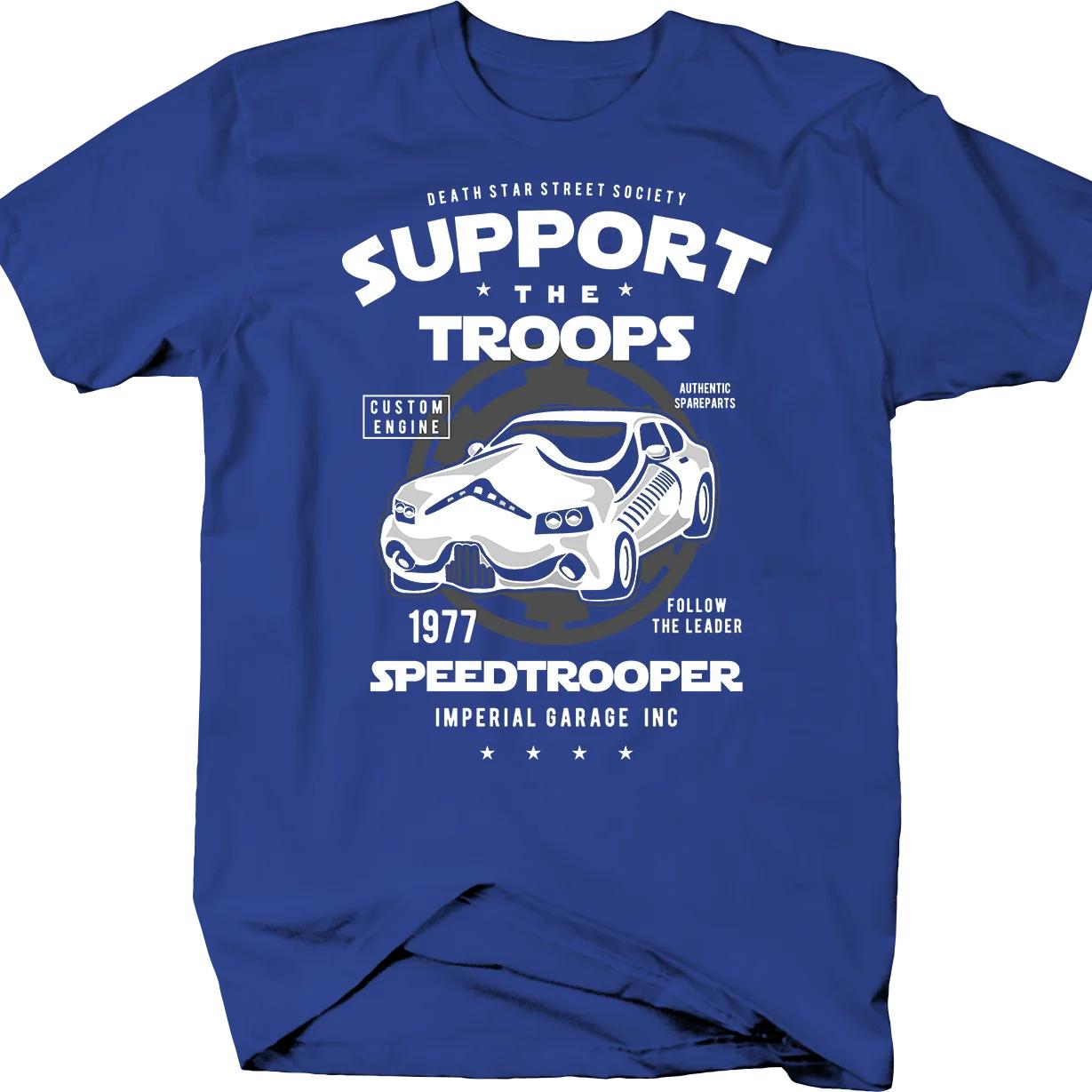Death Star Street Society support the trooper Speed Trooper as a SciFi Racecar Tshirt Mens Casul Tees S
