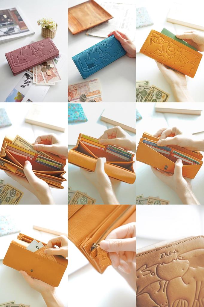Long Wallet Genuine Leather Green [Dakota] Women's DA-30191-50