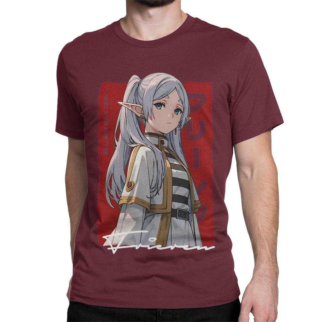 Anime Beyond Journeys End Japanese T Shirt for Men Women Cotton  TShirt Round Neck Sousou No Frieren Tees Clothes Plus Size