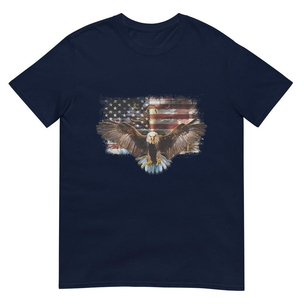 Bald Eagle 4th Of July American Usa Flag Eagle Patriotic TShirt S