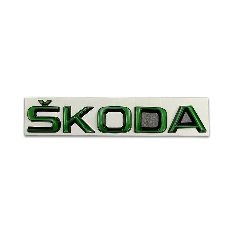 Car Sticker 2025 New Metal for Skoda Logo VRS Yeti Octavia Kamiq Kodiaq Karoq Superb Fabia Rapid Car Logo Stickers Rear Trunk Em
