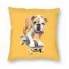 Home Pillowcase Office Decor Cushion Cover English Bulldog Print Pattern Decor