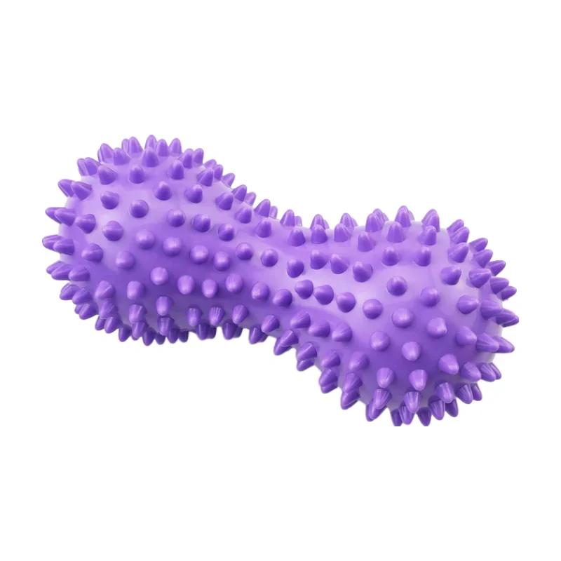 

1Pc Peanut Massage Spiky Ball Training Grip Muscle Pain Stress Foot Massager Relaxation Roller Myofascial Balls for Plantar Fasc фіолетовий