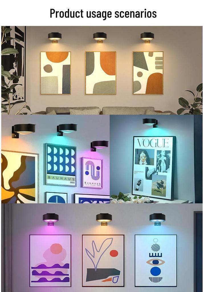LED Magnetic Spotlight for Art Display and Cabinet Lighting with Remote Control