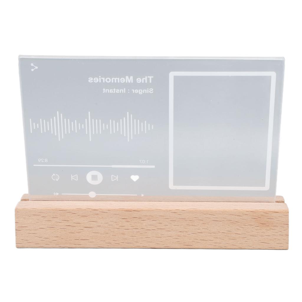 3in Lighted Music Stand Mini Photo Frame Transparent Acrylic Light Emitting Photo Frame