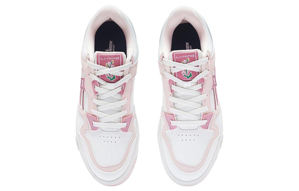 Li Ning ACE V2 Low Top Skateboard Shoes Women's Pink White AGCS156-3