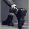 Martin Boots Men's High-top British Style Black Tooling Leather Boots Casual Leather Shoes