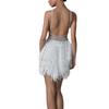 Ins Autumn And Winter European And American Suspender V-Neck Feather Dress Sexy Women'S Banquet Evening Dress Temperament Elegant