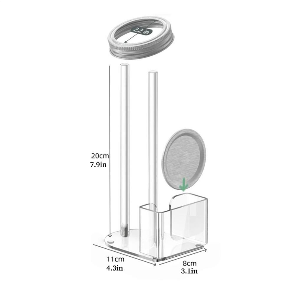 

Canning Lid Holder Transparent Canning Cover Holder Jar Lid Storage Rack for Cabinet Kitchen Pantry Home Bathroom Shower