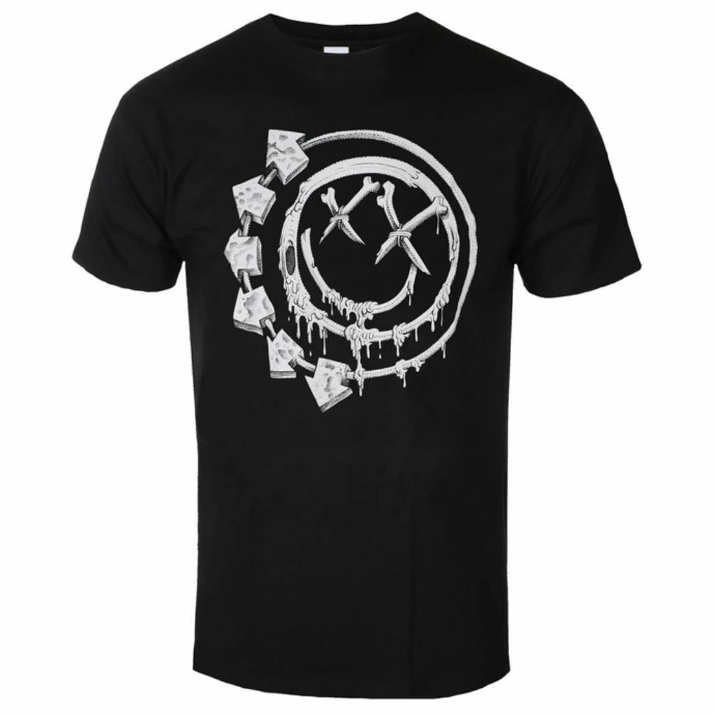 Blink182 Bones Pattern Printed Pop Punk Band Tshirt In Street Hiphop Style Suitable For Both Unisex And Unisex