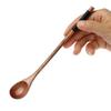6Pcs Wooden Spoon Set Tea Spoons Small Dessert Spoon Coffee Stirrer Wood Teaspoon Long Handle Stirring Mixing Spoon for Honey