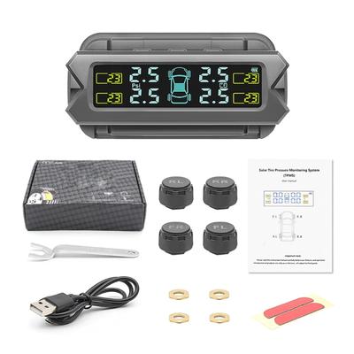 Fortschrittlicher Solar-Reifendruckkontrollmonitor mit klarem LCD-Bildschirm für Familienautos, LKWs mit intelligentem Warnsystem