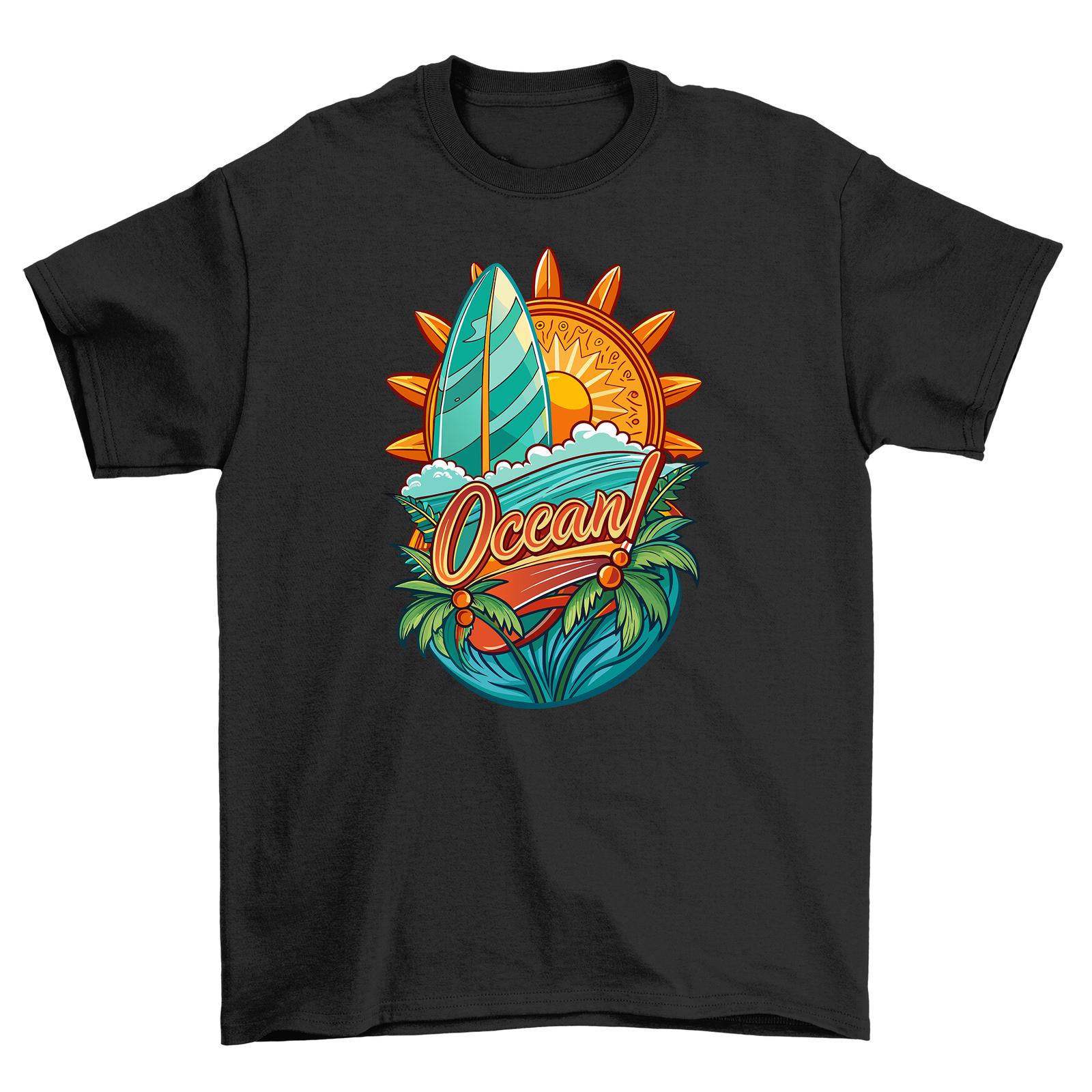 Retro_46 Surfing Feel T-Shirt Mens Womens Tees Top - Ride the Waves in Style! Funny T-Shirt Mens Womens Tees Top, Unisex P 4XL
