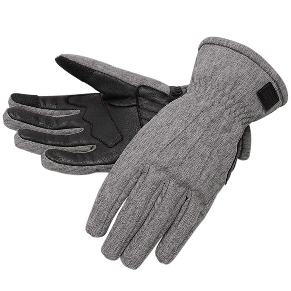 

DEGNER Winter Softshell Heated Grip Motorcycle Men s Gloves, Compatible, Gloves, WG-53 (Size L, Gray) серый