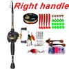 Sougayilang 1.8-2.4m Telescopic Casting Fishing Combo Portable Ultralight Rod and 7.2:1 Gear Ratio Fishing Reel Fishing Combo