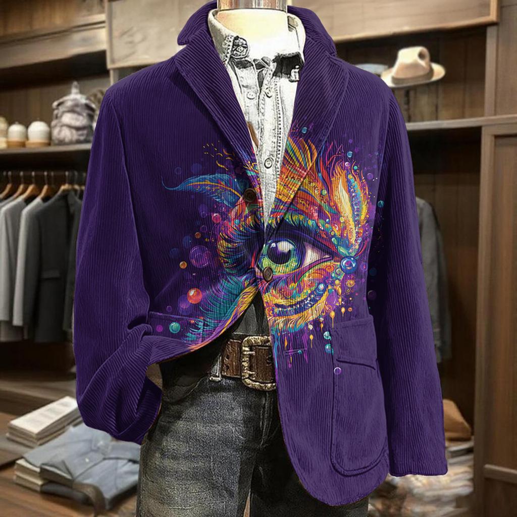 Men's Business Casual Carnival Corduroy Jacket