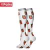 1 Pair Cute Cat Compression Socks Knee High 20-30 Mmhg Fit Medical Edema Diabetes Varicose Veins Running Sports Socks