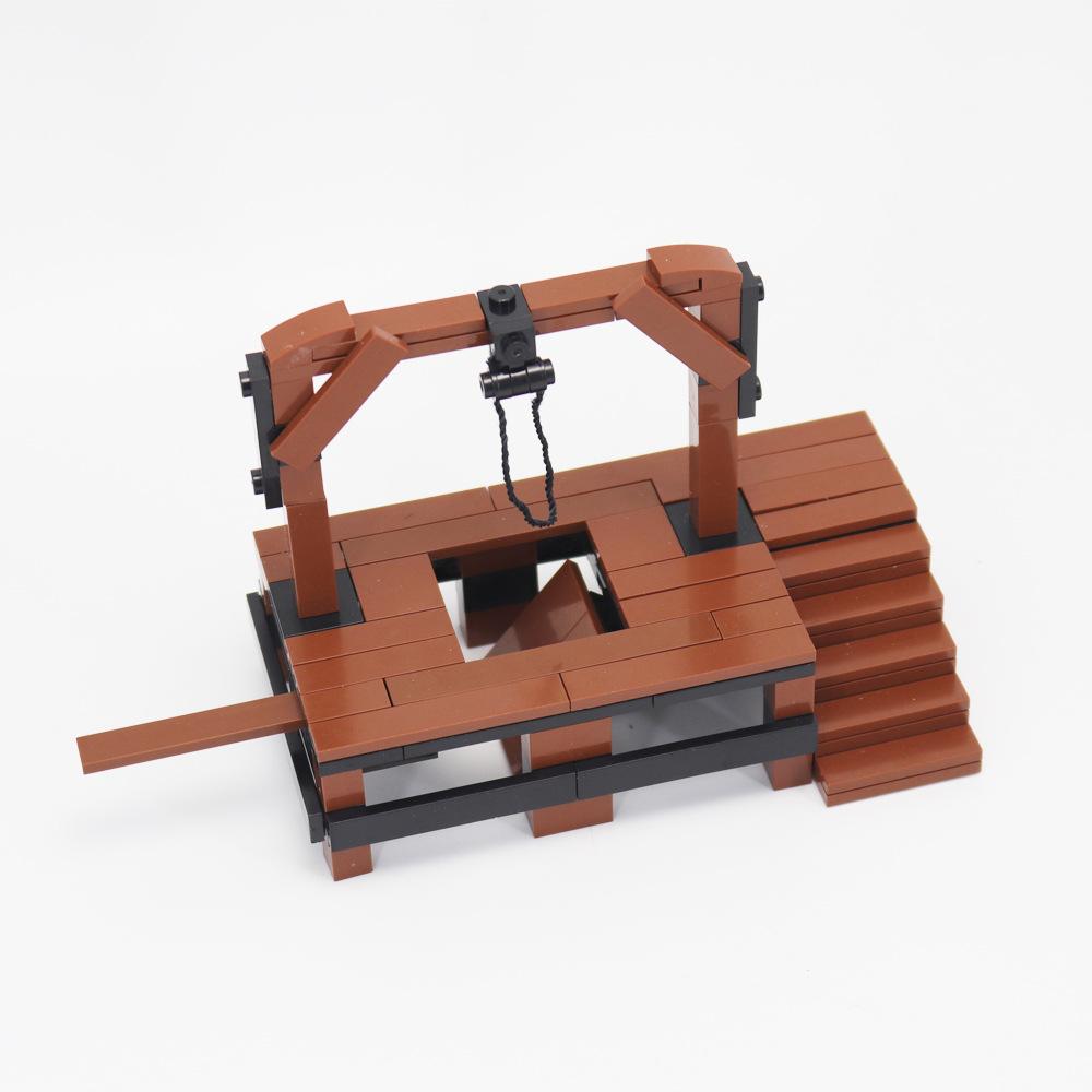 Small Particle Building Block Medieval Ancient Building Accessories, Courtroom Scene Building Assembly Ornament