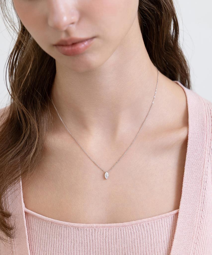 Tatiana (Silver 925) Marquise Cut Moissanite Necklace Dn0007