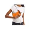 Coach Teri Shoulder Bag with Starfish Charm, Bright Orange Pebbled Leather Signature Canvas Trim Silver Hardware, Women's Daily Travel CBG79-SVY2H