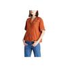 Vans Dusk Downer Solid Loose Casual Polo Shirt Women shirts Brown VN00076CCKN1