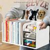 Desktop Bookshelf Organizer with Drawers and Pen Holder Desk Storage Caddy for Office Supplies Books Stationery Home Office School Dorm Desk Organizer