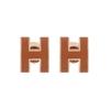 Brincos Hermès Mini Pop H Design Esmalte Metal Ouro Rosa Brincos Femininos H608002FOA9