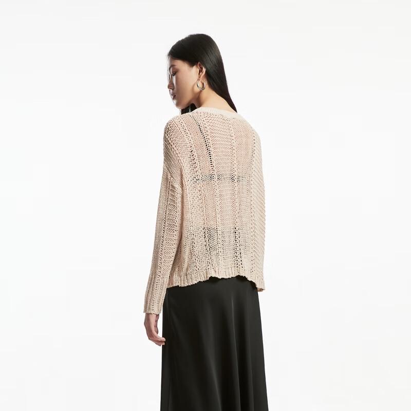 VEROMODA Women's Ribbed Hollow-Out Knit Top