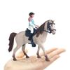 Equestrian Rider Rider and Horse Figurine Simulation Farm Animal Model  Home Decoration