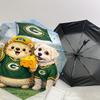 1PC Hedgehog Green Bay Packers Umbrella-8-Rib Reinforced, Automatic Open, Lightweight & Durable, Cute Fashion Accessory for Outdoor-T314