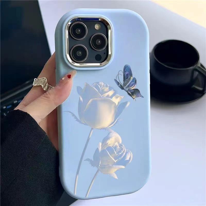 Butterfly Suitable for Apple 15pro Europe and America 16promax Mobile Phone Case Iphone14 Creative 13mini12