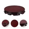 Soporte de Exhibición de Madera Oriental 15 cm Pedestal Circular para Jarrones Teteras Lámparas Plantas de Bonsái Base de Loto Decoración Moderna para el Hogar