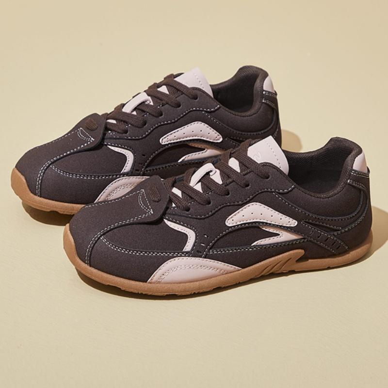 

Fashion Women Moral Training Shoes 2025 Spring New Retro Lace-up Sneakers Casual Flat Comfortable Non Slip Rubber Sole Sport Women Shoes 35 коричневый